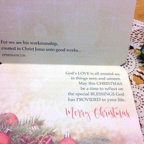 Bible Scriptures on Beautiful Die-cut Christmas Cards - Picture 4 of 12